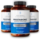 VITASEI Prostabiônico com Graminex, Serra Palmetto, Pigeum Africanum - Controle de bexiga e suplementos de próstata para homens - 60 Cápsulas (Pacote de 3)