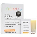 Novos Core Longevity Mix, suplemento anti-envelhecimento, bebida em pó sabor laranja - suporte da pele, energia, humor, sono e cognição