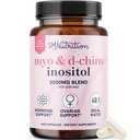 Myo-Inositol & D-Chiro Inositol para o equilíbrio hormonal para as mulheres ideal 40:1 Razão de 40: 1 , Ciclo Menstrual e Ovarian Suplemento de Apoio à Saúde , Myo 2000mg & D Chiro 50mg com vitamina B8 , 240 Contagem