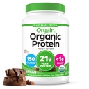Orgain Organic Vegan Protein Powder, Creamy Chocolate Fudge - 21g Vegetal Protein, 6g Fibra Prebiótica, Baixo Carb Net, Sem Ingredientes Lactose, Sem Açúcar Adicionado, Não-GMO, Para Shakes & Smoothies, 2.03 lb