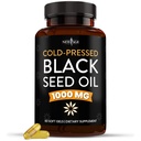 NOVA IDADE Black Seed Oil Softgel Cápsulas - Premium Frio-Pressed Nigella Sativa Produzindo Puro Black Cumin Seed Oil - Não-GMO & Vegetarian (60 Softgels)