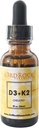 3rd Rock Essentials Vitaminas D3 K2 O Suplemento de Vitamina Líquida Quelated Drops O Suplemento de Vitamina D3 O Suporte de Absorção de Cálcio Forte Ossos Coração Saudável O Vegan