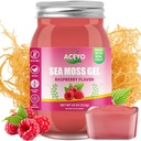 ACEYO (18 OZ) Irish Sea Moss Gel orgânico Raspberry Raw Vegan sabor 102 Vitaminas e Minerais Selvagem Colhida Não-GMO Imune Defesa reforço Thyroid Digestive Support