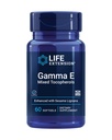 Extensão de vida Gamma E Tocoferols mistos, Envelhecimento saudável, Suplemento de vitamina E, Melhorado com lignans de sésamo, Sem glúten, Não-GMO, 60 softgels