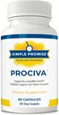 Promessa simples Prociva - Arjuna Bark Extrair Suplemento de Saúde do Coração com Ácido Fólico, Vitamina D & Magnésio - Suporte à Pressão Arterial e Manutenção Saudável do Coração para Homens e Mulheres - 60 Cápsulas