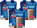 Atkins Creamy Milk Chocolate PLUS Protein Shake, 30g Protein, 7g Fiber, 2g Net Carb, 1g Sugar, Keto Friendly, Baixo Carb, Alta bebida proteica, 12 Contagem