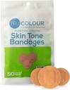 Bandagens de mancha de tom de pele de tru-cor, saco resealable (50 Count) - Flexível, impermeável, PFAS-free adesivo tiras ajudar a proteger bolhas, espinhas, pokes - azeitona