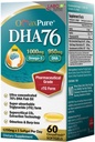 LABO Nutrition OmaxPure DHA76 Omega 3 Fish Oil, ultra-concentrado 76% 950mg DHA, EPA, 60 Contagem, Grau Farmacêutico, Forma extraída de CO2 supercrítico rTG, para coração, articulação, cérebro e saúde imune