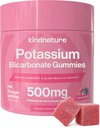 KINKNATURE Suplemento de potássio de alta pastilhas 500mg - Mastigado para adultos e crianças - Puro Suplemento Mineral de Bicarbonato de Potássio - Vegan, Sem glúten, Não OGM - 60 chicletes (30 fornecimento dia)