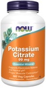 NOW Alimentos, Citrato de Potássio 99 mg, Suporta Balanço Eletrolítico e pH normal*, Mineral Essencial, 360 Veg Cápsulas