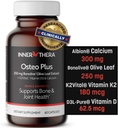 Osteo Plus 4-em-1 Suplemento abrangente - cálcio com vitamina D3, K2 e Bonolive - Suporta Envelhecimento saudável - Sem glúten, Não-GMO, Vegan (60 Contagem)