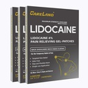 CARELAND Lidocaine Gel Patch, 18 Count máxima força Patches de dor para alívio muscular no pescoço Joelho de volta e ombros unscented Patch para acalmar nervos, articulações