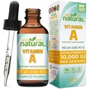 Por que não Natural Vitamina A gotas 10000 UI - Retinil líquido Palmitate com óleo de coco MCT, Vegan VIT um suplemento para a pele - 1 oz tintura sublingual