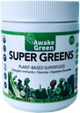Despertar Verde - Super Verdes - Superalimento em pó - USDA Orgânico Não-GMO Vegan Suplemento - para Digestivo & Bloating Alívio - 20+ Alimentos inteiros (Espirulina, grama de trigo, cevada), Probióticos, Fibra & Enzimas