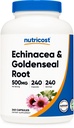Nutricost Echinacea & Goldenseal Root, 500mg, 240 Cápsulas - Cápsulas Vegetarianas, Sem OGM, Sem glúten