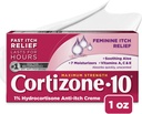 Cortizona 10 Comichão Feminino de força máxima Creme, 1% de hidrocortisona, 1 oz.
