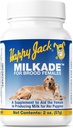 HAPPY JACK Milkade Dog Breeding & Nursing Supplies, Ajuda à produção de leite para cães fêmeas e Litter saudável, Vitamina pré-natal grávida com vitamina B1 (2 onças)