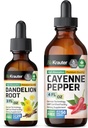 BIO KRAUTER Cayenne Pepper Tintura 4 Fl. Oz. & Dandelion Tintura 2 Fl. Oz.