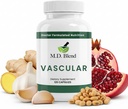 M.D. Vascular - Especialista em Suplemento Formulado - Vascular & Global bem-estar Objetivos - Fluxo adequado, Números, Equilíbrio - Alho Poderoso, Ginger, L-Arginina, Romã - 120 Cápsulas (Pacote de 3)
