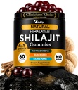 Himalayan Shilajit Gummies para homens e mulheres - Puro Shilajit para homens Gummies - Suplementos de chiclete sem açúcar com ácido fulvico - Envelhecimento saudável, Imune & Suporte Energia - 60 Contagem