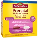Natureza Made Pré-Natal Vitamina Softgels + Cápsulas de Colina, Ácido Fólico + DHA + Colina, 60 Vitaminas Pré-Natais para Mulheres, 60 Suplementos de Colina Cápsulas, 60 Dia de Fornecimento