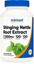 Nutricost Stinging Nettle Root Extract 7500mg Equivalente, 120 cápsulas - Vegetarian Friendly, Non-GMO, Gluten Free