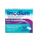 Imodium Multi-Symptom Relief Caplets, Loperamida Hydrocloreto e Simethicone Antidiarreia Medicina para alívio de Diarreia, Gás, Bloating, Cães & Pressão, HSA/FSA Elegível, 12 quilates