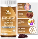 Vegan pastilhas de cálcio K2 Suplemento Vitamina com MK-7 & Vitamina D3, Magnésio e 13 Minerais Trace, Apoiando a densidade óssea de plantas com base em .
