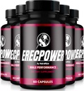 (5 Pack) ErecPower para homens, Pílulas ErecPower oficiais, Suplemento Natural Masculino para Combustível Energia e Apoio Saúde Geral, Erec Poder para Desempenho, Revisão (300 Cápsulas)