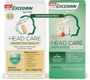 Excedrin Head Care Proactive Health Dietary Supplement - 110 Count and Head Care Replenish Plus Focus Drink Mix de 24 pacotes Pacote Conveniência