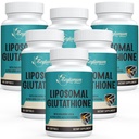2400 MG Glutationa lipossómica Softgels, Max Absorção, Forma ativa L-Glutationa Reduced (GSH), com Ácido Hialurónico, Resveratrol, Master Antioxidants para Detox, Cérebro, Sistema Imune, 360 Softgels