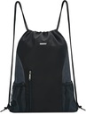 WANDF Drawstring Backpack Sports Gym Sackpack com malha bolsos água resistente saco de cordas para mulheres homens (preto)