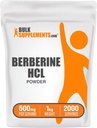 BulkSuplements.com Berberine HCl Powder - Berberine Supplement, Berberine 500mg, Berberine Powder - Gluten Free, 500mg por serviço, 1kg (2,2 lbs) (Pacote de 1)