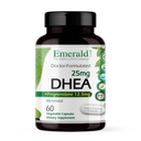 Laboratórios de Esmeraldas DHEA 25mg - Suplemento de suporte adrenal para ajudar o equilíbrio hormonal* - Inclui DHEA - Sem glúten - 60 cápsulas vegetais (fornecimento de 30 dias)