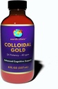 Earth Clinic ® Coloidal Gold - 2X concentrado 40 ppm, 8 fl oz Amber Garrafa para melhor saúde cerebral e suporte cognitivo