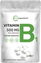 Micro Ingredientes Vitamina B1 500mg por serviço, 240 comprimidos □ Suplemento de vitamina B1 tiamina, vitaminas B Essential Suporta Metabolismo e Sistema Nervoso Saudável