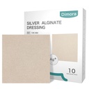 Dimora Upgrade 10 pacotes de Alginate Alginate Silver Antibacteriana Alginate Wound Dressing Pads, Não-Stick Sterile Gauze, Altamente Absorvente e Confortável, 4'' x 4'' Patches