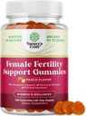 Gummies de fertilidade para as mulheres tentando conceber - Gummy Gummy suplemento de fertilidade para as mulheres com Myo-Inositol ácido fólico & Vitex Chasteberry - Vegan Não-GMO & Gluten Free - Peach Juicy (60 Servings)