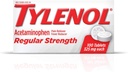 Comprimidos de dosagem regular de tilenol com 325 mg de acetaminofeno, redutor de febre e alívio da dor de cabeça, dor nas costas, dor muscular e cãibras menstruais, 2 embalagens