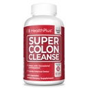 Health Plus Super Colon Cleanse 120 dias de fornecimento de gentil Gut Cleanse Detox, Psyllium Husk, Probióticos para alívio da constipação e suporte digestivo, 480 Cápsulas