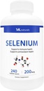 ML Naturals Selenium 200mcg 240 Cápsulas Vegetais. Suporta Saúde Imune, Certificado NSF & cGMP- Compliant