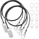 Clips de assistência auditiva MEDca - Titular protetor com cordão anti-lanyard perdido - Corda com alças e clipes de segurança ideal para por trás dos aparelhos auditivos de ouvido e amplificadores de som pessoal, (Pack of 2)