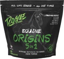 ROGUE PET CIÊNCIA Origens 5-em-1 Horse Supplement - Pelleted Equine Food Topper w/Natural Omega 3 Fish Oil - Suporta Gut Health, Ulcer Relief & Joints-Ajuda Alergias, Pele e Revestimento Saúde (5 lbs)