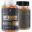 Bloqueador DHT chicletes Suplemento de crescimento do cabelo, Super potência serra Palmetto & Biotin 10000 mcg para mulheres e homens, Plus 12 mistura proprietária - evitar perda de cabelo, bloqueio de receptores DHT, equilíbrio hormonal