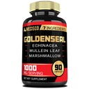 Goldenseal Root Cápsula com Echinacea, Mullein Leaf, Plantain & More - 90 Cápsulas Veggie - 7in1 Suporta Sistema Imune, Saúde Digestiva, Respiração Suave e Gestão do Corpo