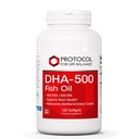 PROTOCOLO PARA EQUILÍBRIO DE VIDA DHA-500 - DHA 500mg & EPA 250mg - Suplemento de óleo de peixe - Saúde do cérebro e suporte - Digestão fácil - Não-GMO & Halal - 120 Softgels