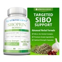 Aprovado Ciência Siboprin - 60 Cápsulas - Suporte Equilíbrio Gut, Soro Irritação intestinal, Ajuda com Cães e Bloating - Ácido Caprílico, Barberry, Orégano - Vegan