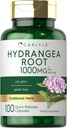 Carlyle Hydrangea Raízes Cápsulas de Contagem de 1.000 mg ou 100 Não-GMO, Extrato sem glúten