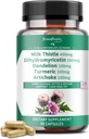 GREENPEOPLE Liver Cleanse Detox & Repair - Forty Milk Thistle 30X Extract - padronizado e concentrado 80% Silymarin w/Vitamin, 95% curcuminoides & 17+Liver Health Nutrients to Revive & Thrive