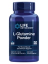 Extensão de vida Pó de L-Glutamina, Aminoácido, Suporta Saúde Muscular e Imune Saúde, Gluten-Free, Non-GMO, Vegetarian, 100 Grams